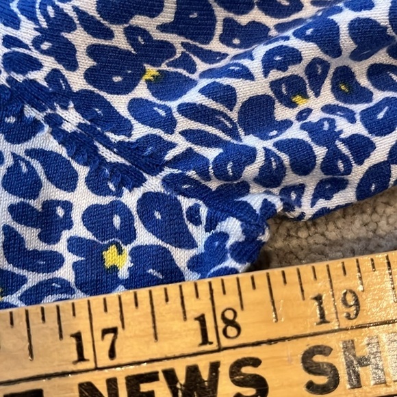 J. McLaughlin Lenny Sweater Blue Yellow White Light Sweater Size Large - Picture 12 of 12